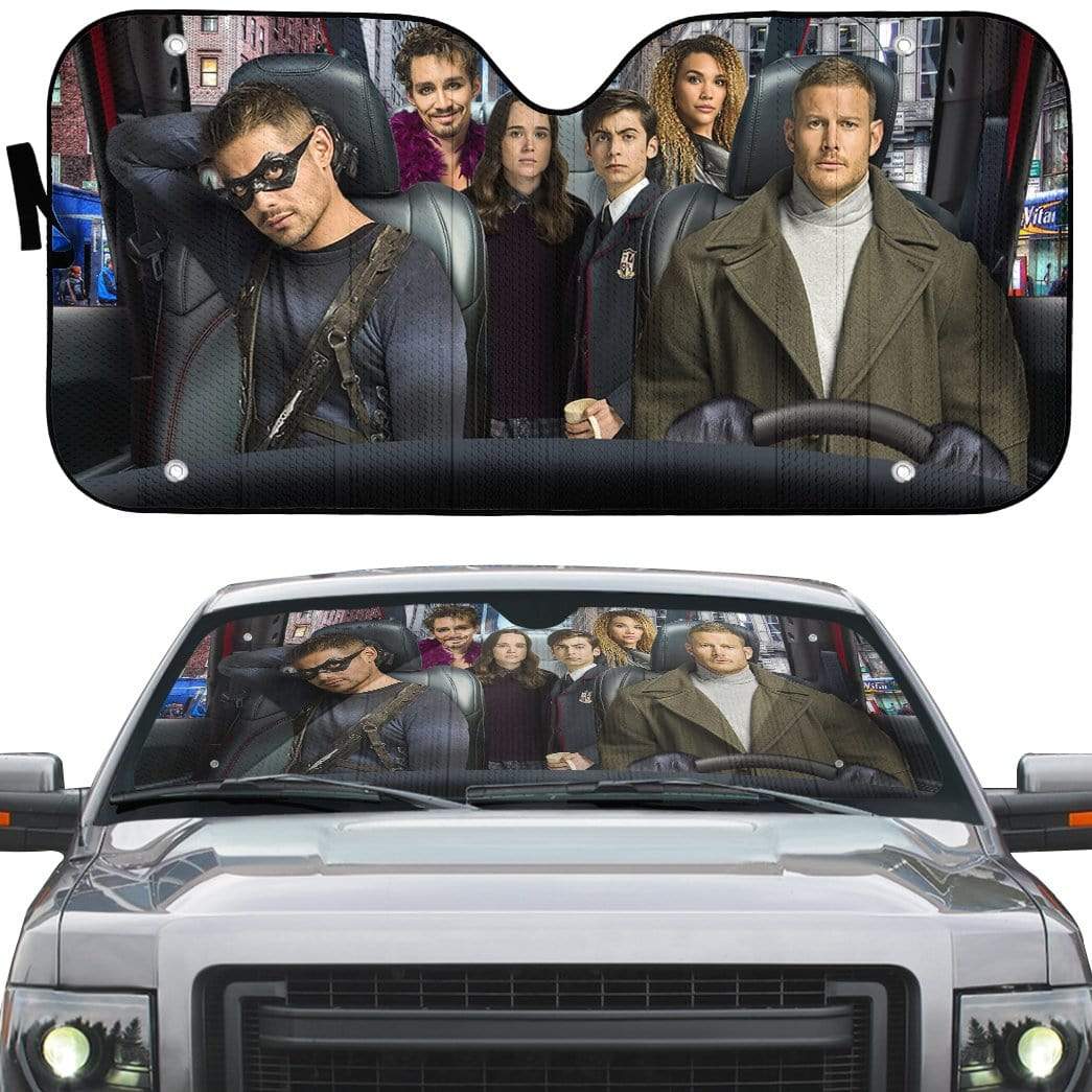 Gearhumans 3D Umbrella Academy Custom Car Auto Sunshade