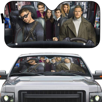 Gearhumans 3D Umbrella Academy Custom Car Auto Sunshade