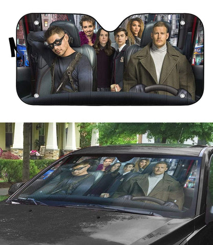 Gearhumans 3D Umbrella Academy Custom Car Auto Sunshade