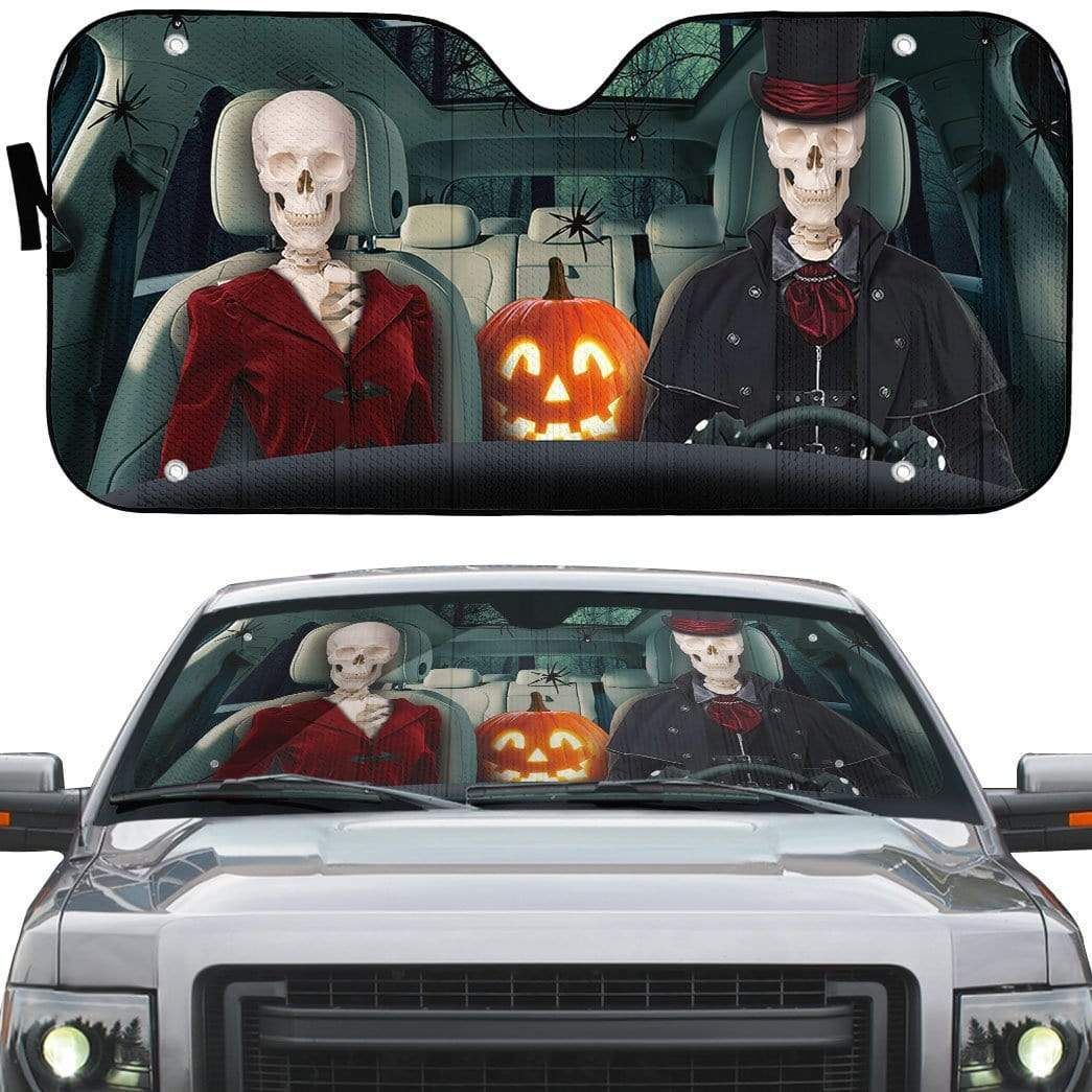 Gearhumans 3D Vampire Skeleton Custom Car Auto Sunshade