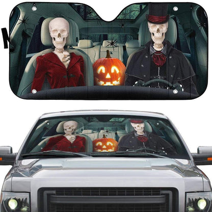 Gearhumans 3D Vampire Skeleton Custom Car Auto Sunshade