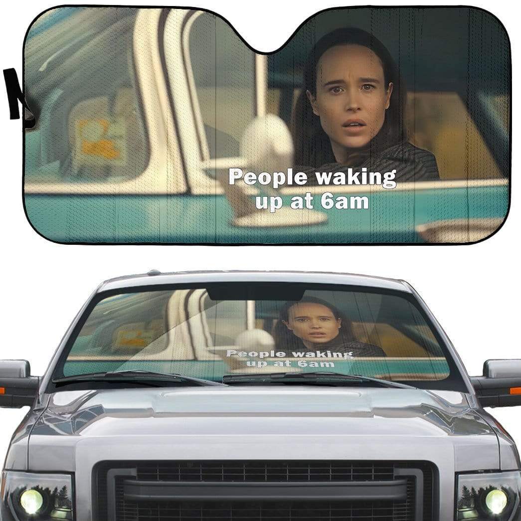 Gearhumans 3D Vanya and Five Drive Umbrella Academy Custom Car Auto Sunshade