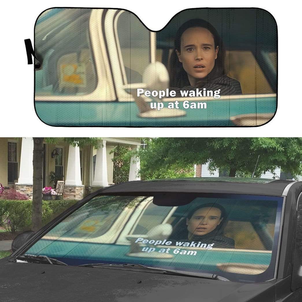 Gearhumans 3D Vanya and Five Drive Umbrella Academy Custom Car Auto Sunshade