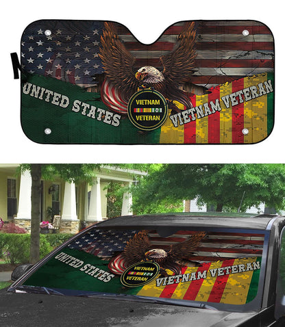 Gearhumans 3D Vietnam Veteran Memorial Gift Custom Sunshade