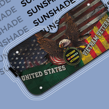 Gearhumans 3D Vietnam Veteran Memorial Gift Custom Sunshade