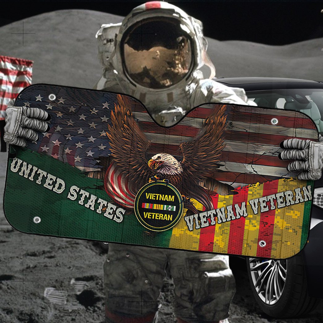 Gearhumans 3D Vietnam Veteran Memorial Gift Custom Sunshade