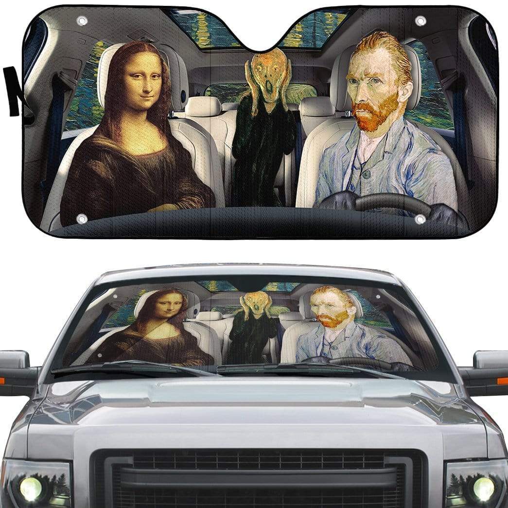 Gearhumans 3D Vincent van Gogh Custom Car Auto Sunshade