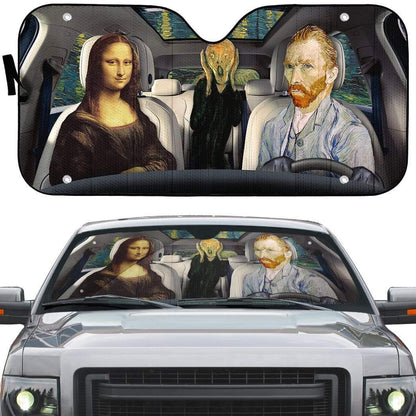 Gearhumans 3D Vincent van Gogh Custom Car Auto Sunshade