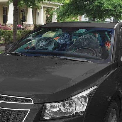 Gearhumans 3D Werewolf Custom Car Auto Sunshade