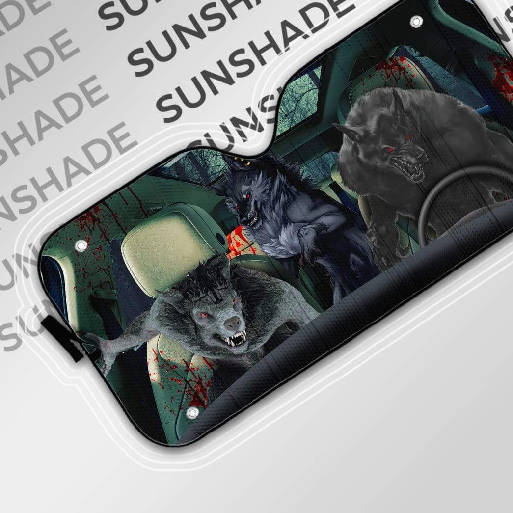 Gearhumans 3D Werewolf Custom Car Auto Sunshade
