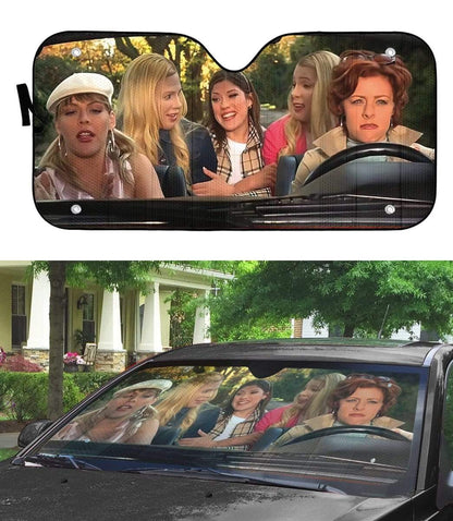 Gearhumans 3D White Chicks Custom Car Auto Sunshade
