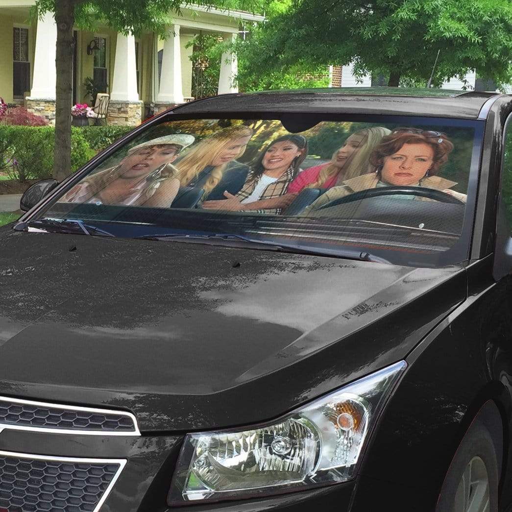 Gearhumans 3D White Chicks Custom Car Auto Sunshade