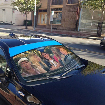 Gearhumans 3D White Chicks Custom Car Auto Sunshade