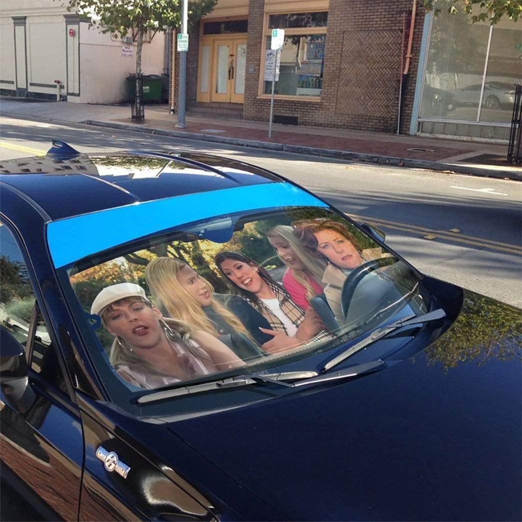 Gearhumans 3D White Chicks Custom Car Auto Sunshade