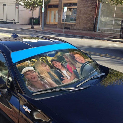 Gearhumans 3D White Chicks Custom Car Auto Sunshade