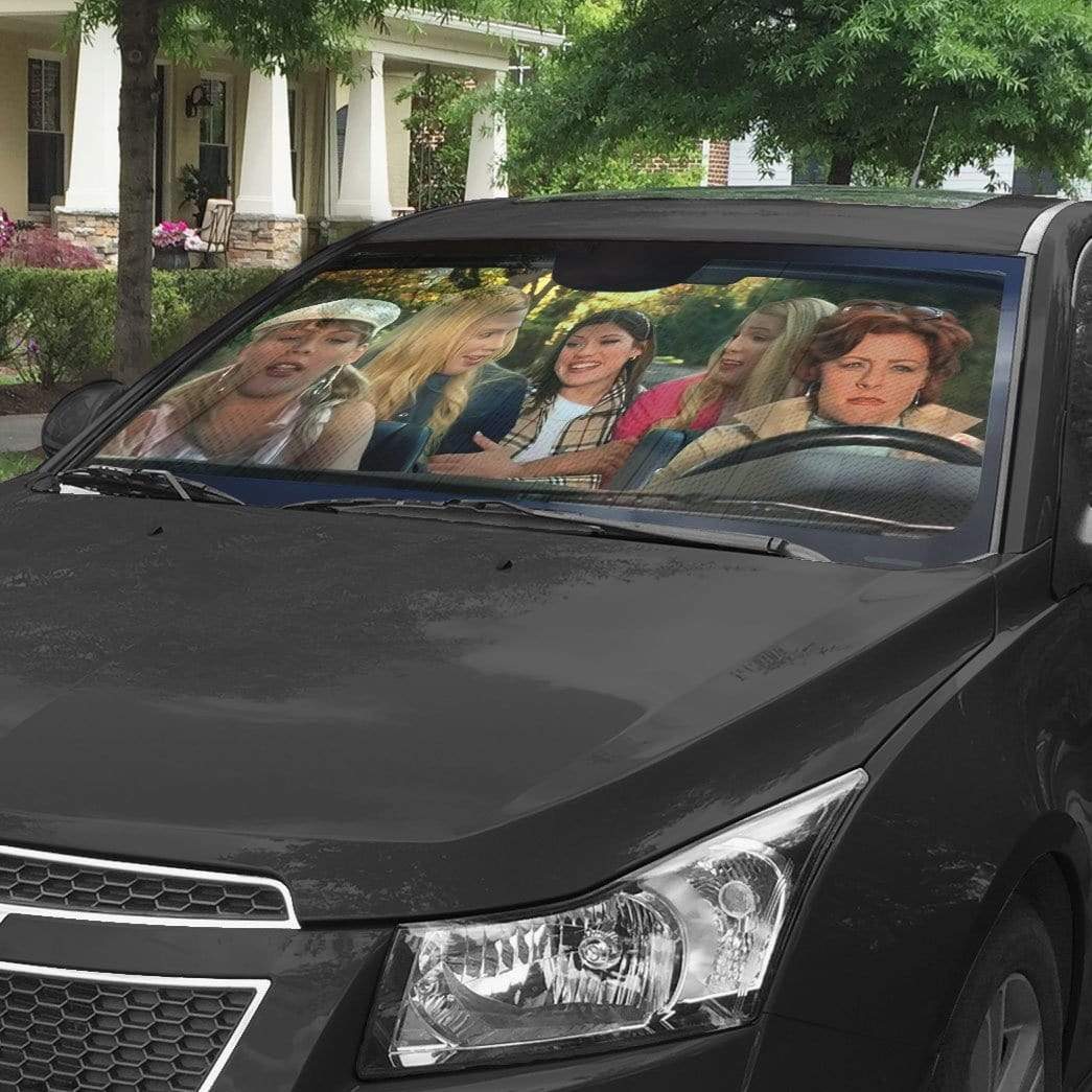 Gearhumans 3D White Chicks Custom Car Auto Sunshade