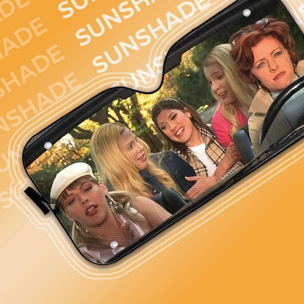 Gearhumans 3D White Chicks Custom Car Auto Sunshade