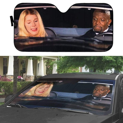 Gearhumans 3D White Chicks Custom Car Auto Sunshade