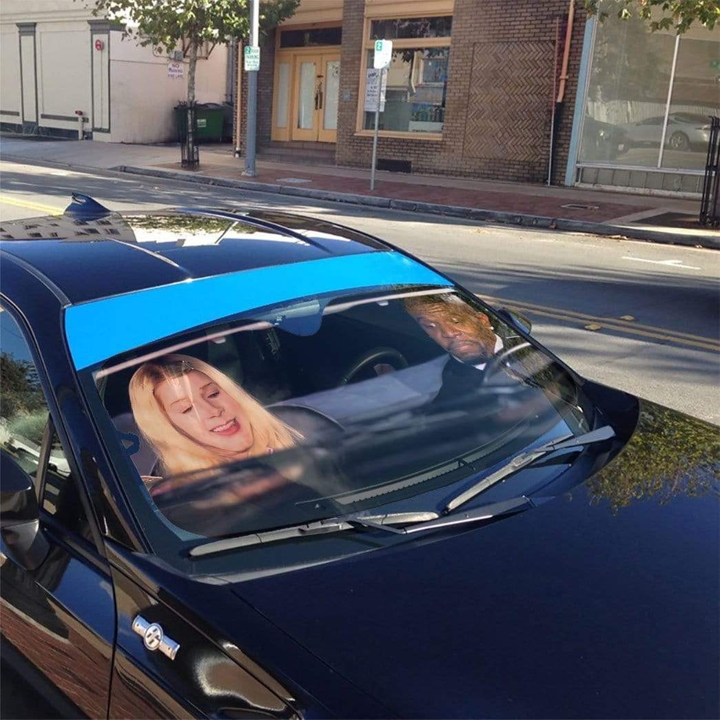 Gearhumans 3D White Chicks Custom Car Auto Sunshade