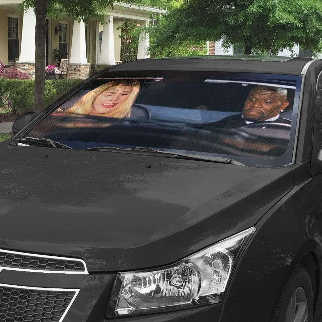 Gearhumans 3D White Chicks Custom Car Auto Sunshade