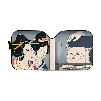 Gearhumans 3D Yelling At A Cat Custom Car Auto Sunshade