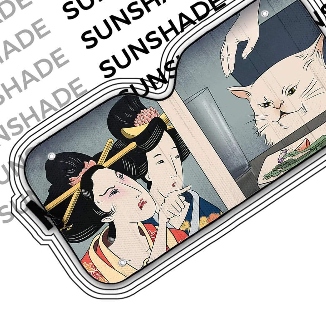 Gearhumans 3D Yelling At A Cat Custom Car Auto Sunshade