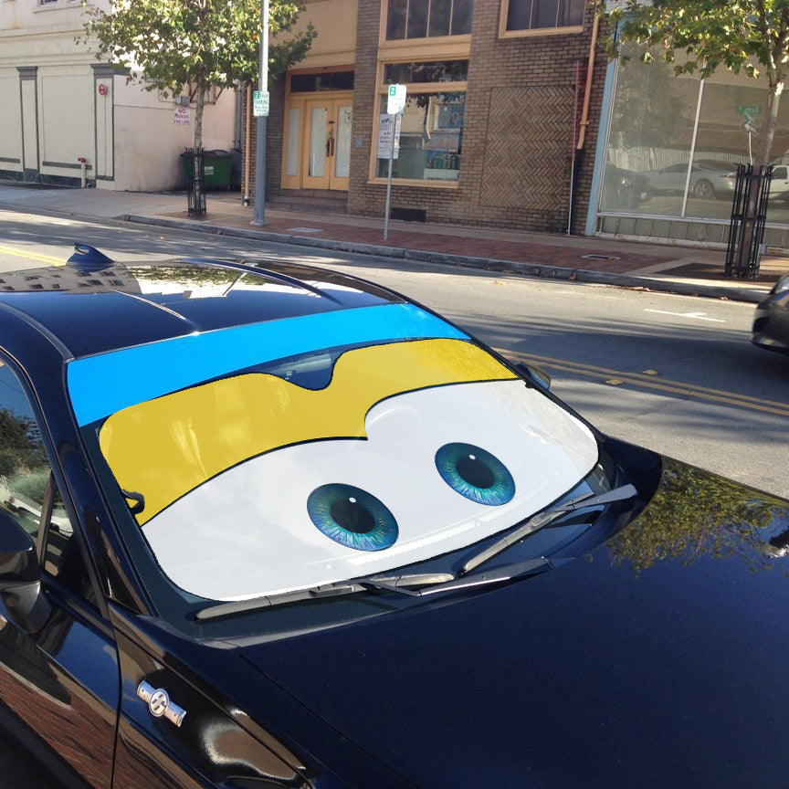 Gearhumans 3D Yellow Auto Sun Shade