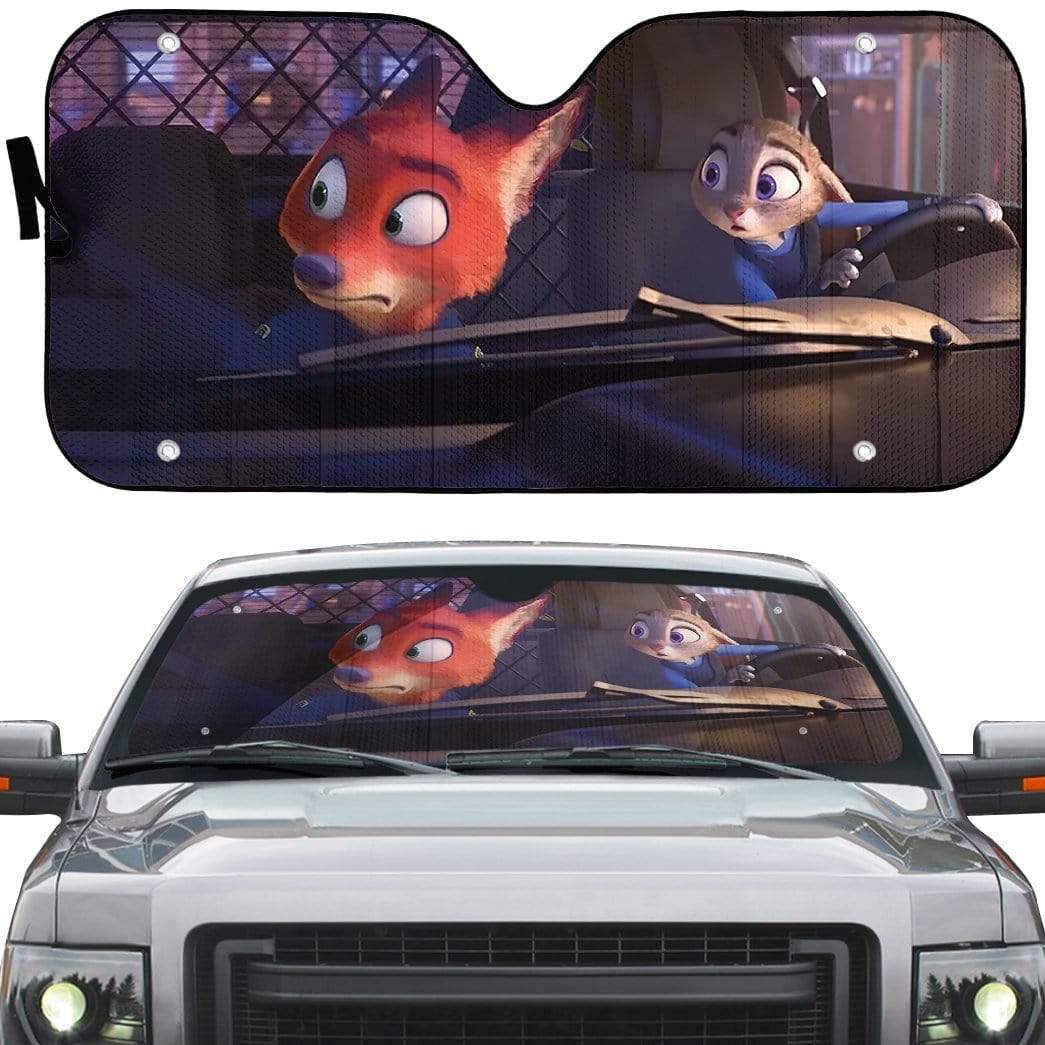 Gearhumans 3D Zootopia Custom Car Auto Sunshade