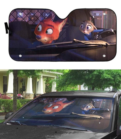 Gearhumans 3D Zootopia Custom Car Auto Sunshade