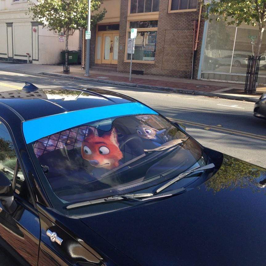 Gearhumans 3D Zootopia Custom Car Auto Sunshade