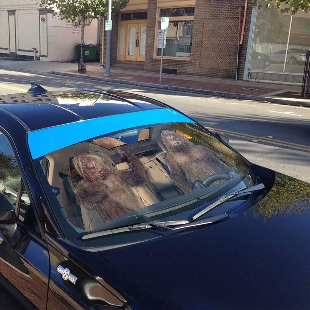 Gearhumans 3D sasquatch Custom Car Auto Sunshade