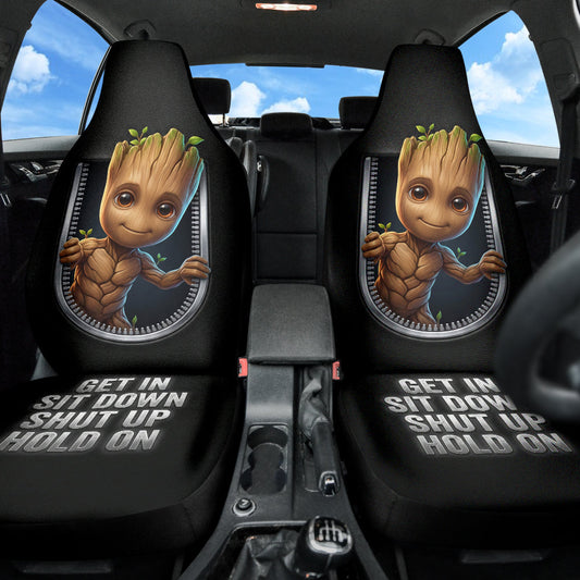 3D Groot Car Seat Covers - Custom Car Accessories