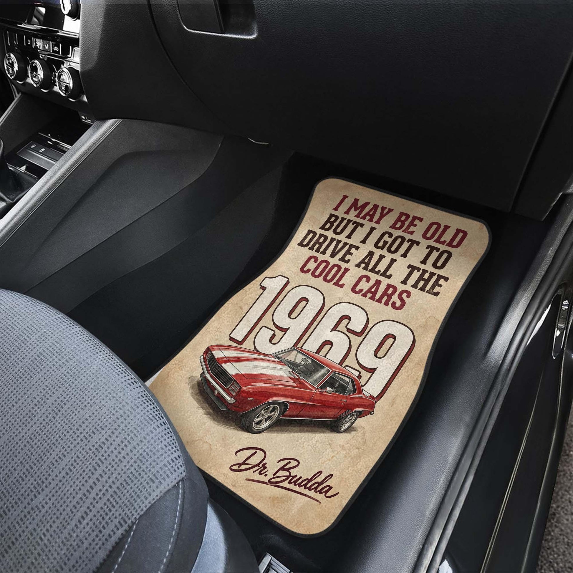 Custom Car Floor Mats – I May Be Old But Cool Cars | PersonalizedFury - PersonalizedFury