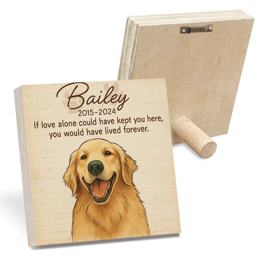 Dog Memorial Frame – Personalized Cartoon Portrait with Pet’s Name