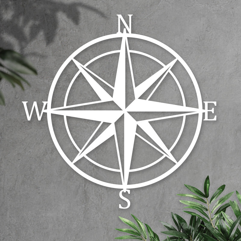 Compass Metal Wall Art for Travel Enthusiast Gift