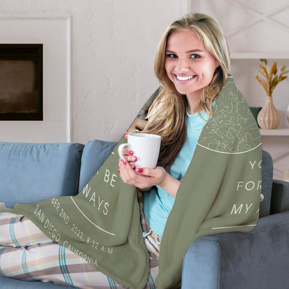 When The Stars Aligned - Personalized Anniversary or Valentine's Day gift for Husband or Wife - Custom Blanket