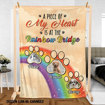 A Piece of My Heart Blanket – Personalized Rainbow Bridge Gift - PersonalizedFury