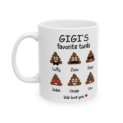 Personalized Gigi Gift - Funny Coffee Mug with Grandkids Names - PersonalizedFury