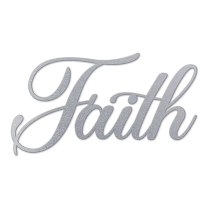 Faith Word Metal Wall Art Decor for Dining Room Kitchen Door Decorations