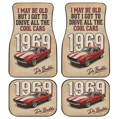 Custom Car Floor Mats – I May Be Old But Cool Cars | PersonalizedFury