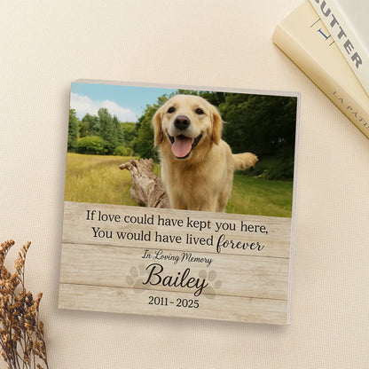 Personalized Pet Loss Gift – “If Love Could Have Kept You” Memorial Frame