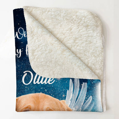 Dog Memorial Blanket – Your Wings Were Ready, My Heart Was Not - PersonalizedFury