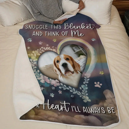 Snuggle This Blanket Memorial Pet Loss - Personalized Photo Blanket - PersonalizedFury
