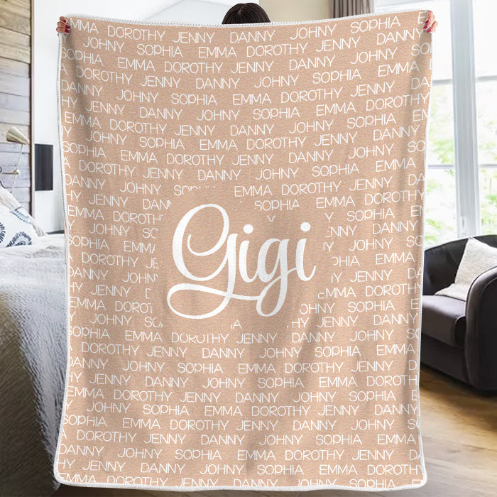 Warm and Cozy - Family Personalized Custom Blanket - Gift For Grandparents, Grandma, Grandpa