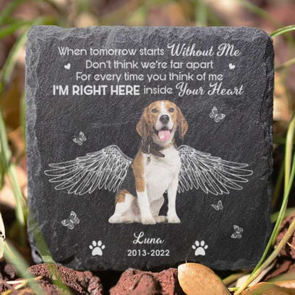 I'm Right Here Inside Your Heart - Personalized Memorial Stone - Upload Image, Memorial Gift, Sympathy Gift