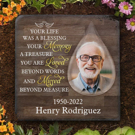 You Are Loved Beyond Words And Missed Beyond Measure - Personalized Memorial Stone, Human Grave Marker - Upload Image, Memorial Gift, Sympathy Gift