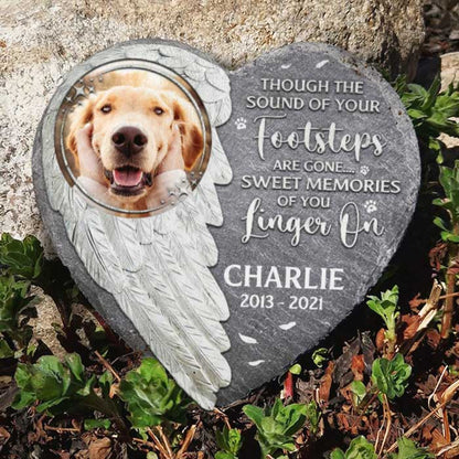Sweet Memories Of Your Linger On - Personalized Memorial Stone, Pet Grave Marker - Upload Image, Memorial Gift, Sympathy Gift