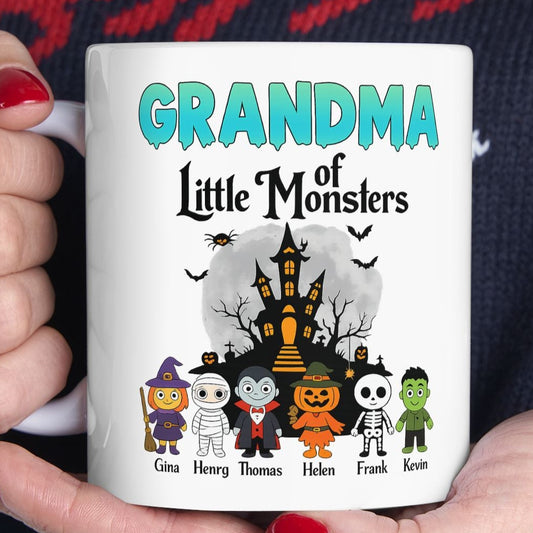 Halloween Gift For Family - Grandma of Little Monsters Coffee Mug - PersonalizedFury
