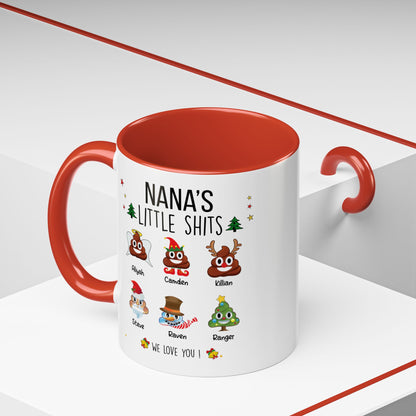 Christmas Gift for Grandma or Mom - Funny Nana Accent Mug - PersonalizedFury