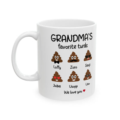 Personalized Grandma with Grandkids Names Coffee Mug - PersonalizedFury